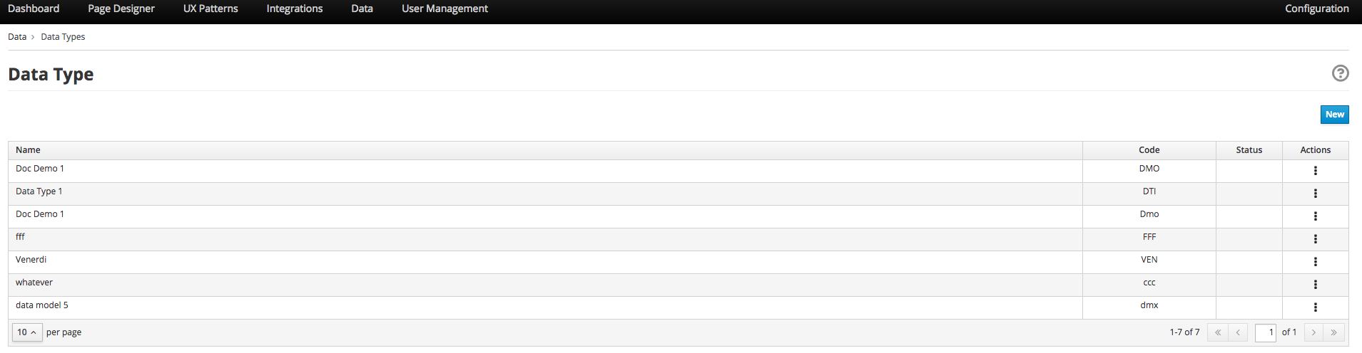 custom datatype