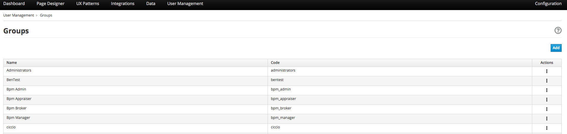 custom groups