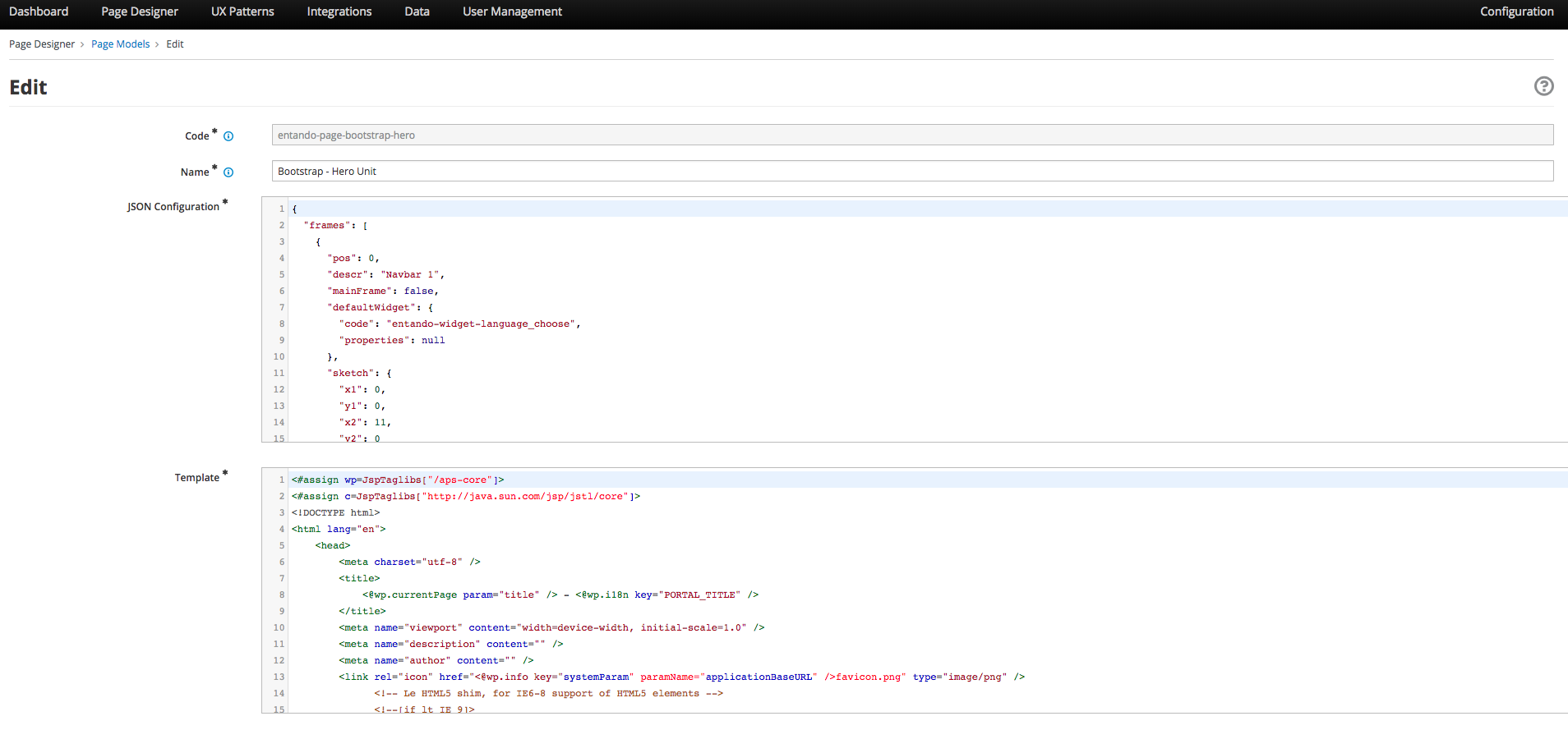 custom pagemodel