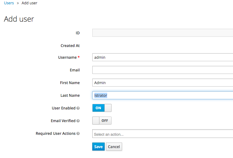 pwa keycloak 15 add user