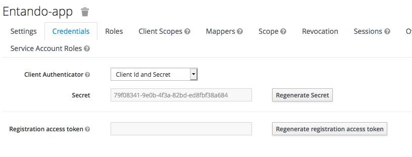 pwa keycloak 8 entando app client credentials